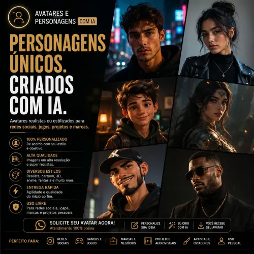 ? Avatares e Personagens com IA Personalizados