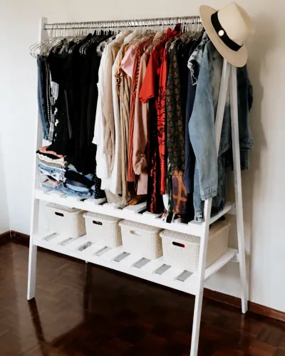 Arara De Roupas MDF Branco