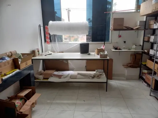 Bancada Mesa Profissional para Embalagem Completa p/ E-commerce c/ Suporte Saco Bolha