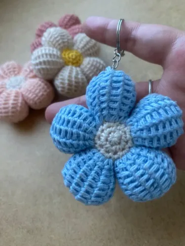 Chaveiro Flor De Crochê