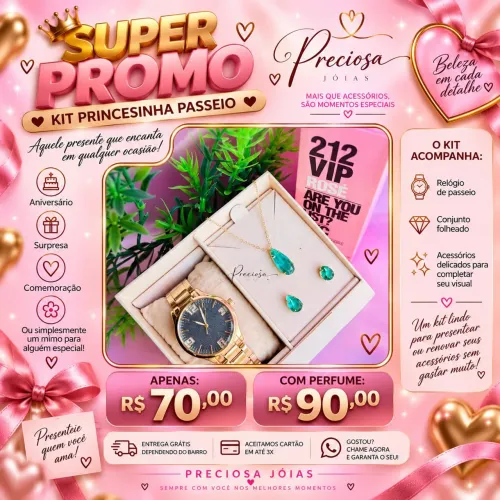 Relógios feminino na promoção da semana