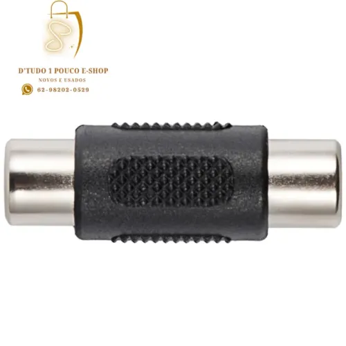 Adaptador acoplador RCA fêmea para fêmea. NOVO