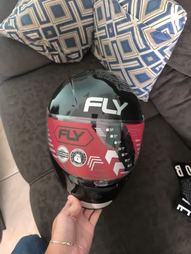 Capacete Fly F9 Classic Preto Brilhante - Tamanho 58 - NOVO, ZERO USO!