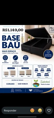 Base Baú quuen disponível a pronta entrega - novo