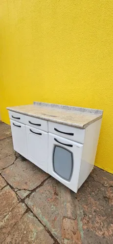 balcão cozinha aço com tampo 1.20cm usado ENTREGA GRÁTIS