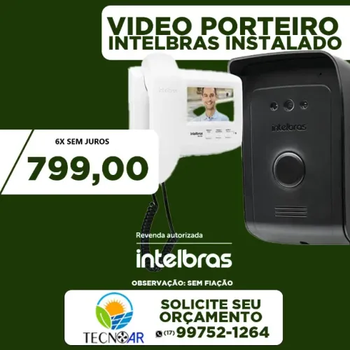 video porteiro intelbras já instalado em até 12x 