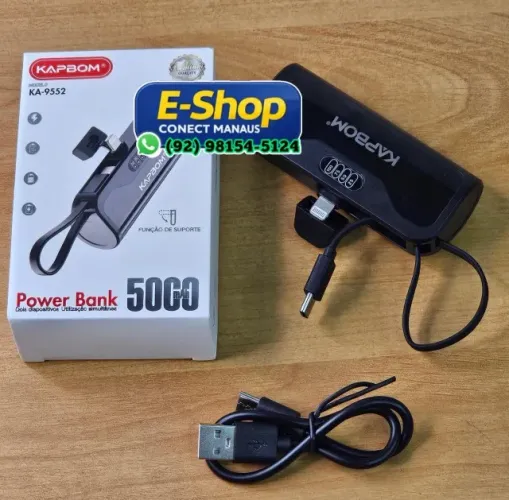 Carregador Portátil 1 Hora Power Bank 4500mah Preto