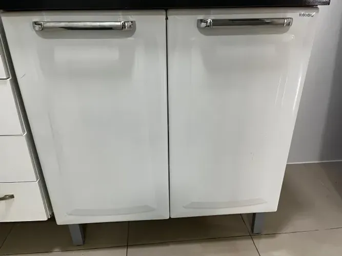 Balcão de Cozinha Itatiaia - Fogão  Cooktop -  2 Portas - 1 prateleira - Branco