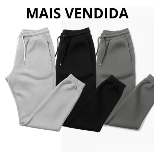Kit Calça de Moletom Algodão Unissex - Conforto Total