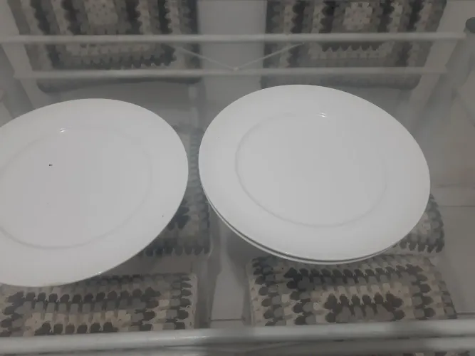 Kit com 6 pratos de porcelana de alta qualidade 
