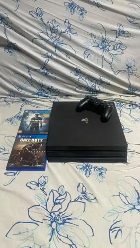 Playstation ps4 pro, controle+ jogos