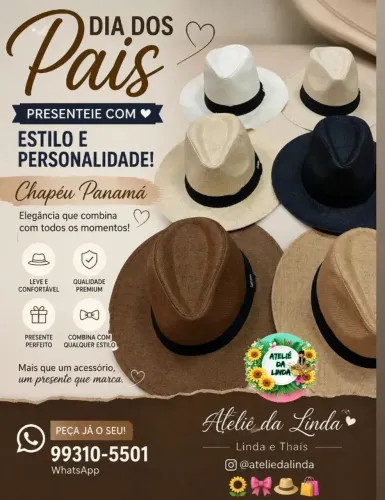 CHAPÉU PANAMÁ PARA O DIA DOS PAIS ?
