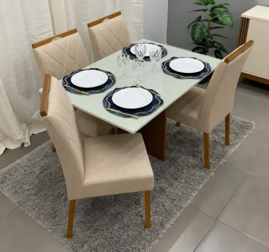 Mesa de jantar valencia com 4 cadeiras 