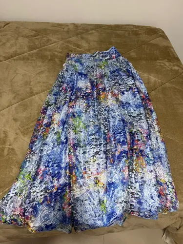 Saia Longa Estampada Feminina