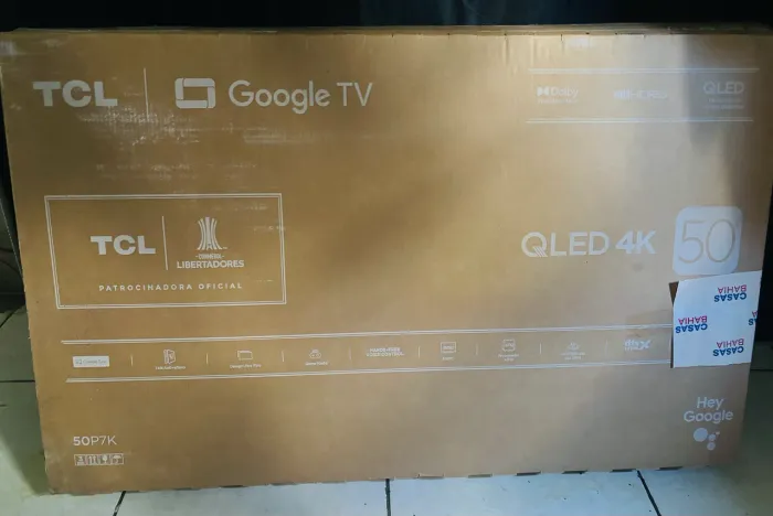 Smart TV 50" TCL 4K UHD QLED 50P7K Google TV AiPQ Google Assistente (na garantia)