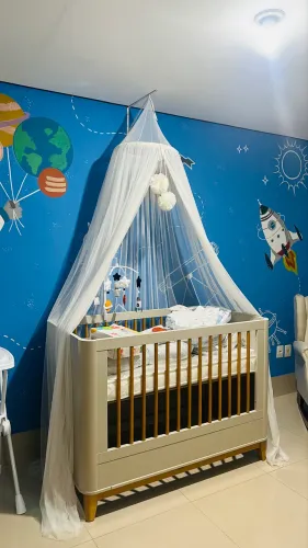 Berço  2 em 1: Berço/Mini Cama - Reller Areia arredondando Semi novo 