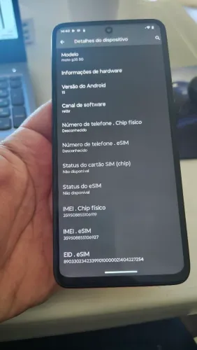 Moto g35 tela trocada