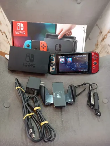 Nintendo switch desbloqueado com jogos passo cartão até 12x com juros