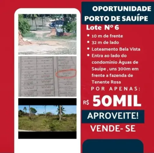 terreno em porto de sauipe