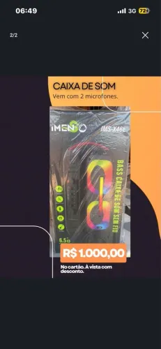Caixa de Som Bluetooth IMENDO IMS-X46E - NOVA