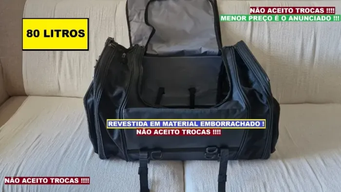BAG 80 litros - emborrachada para transporte em moto