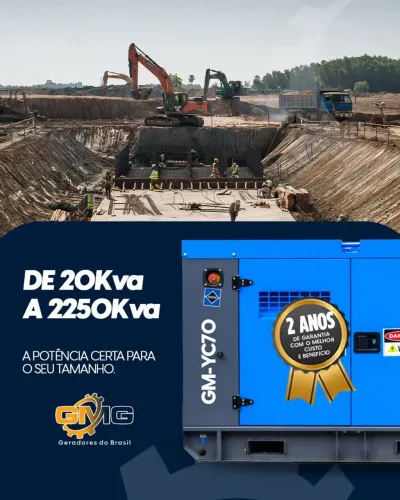 GMG biodiesel 20 kVA gerador energia