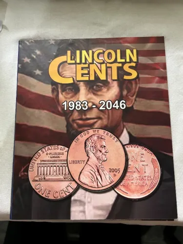 Coleção de moedas de 1 centavo americanas 