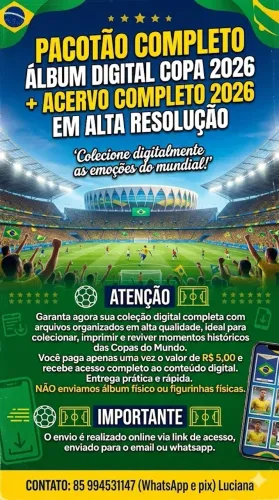 PACOTÃO COMPLETO ÁLBUM DIGITAL COPA 2026 + ACERVO COMPLETO 2026 EM ALTA RESOLUÇÃO