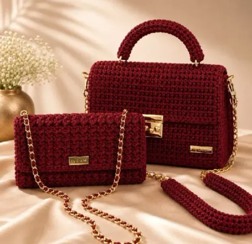 Bolsa de luxo crochê