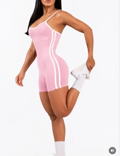 Macaquinho Fitness Feminino Rosa