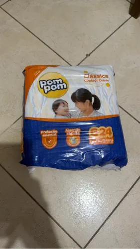 Fralda Pom Pom 24 unid tam G