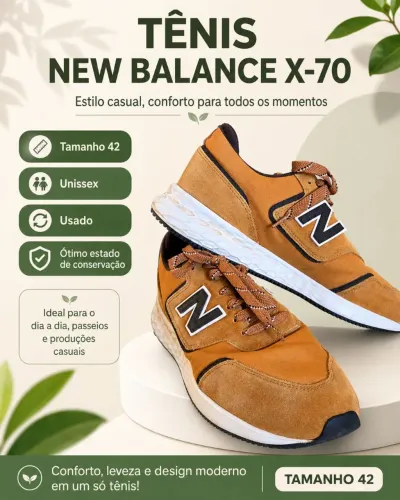Tênis New Balance X-70 - Tamanho 42