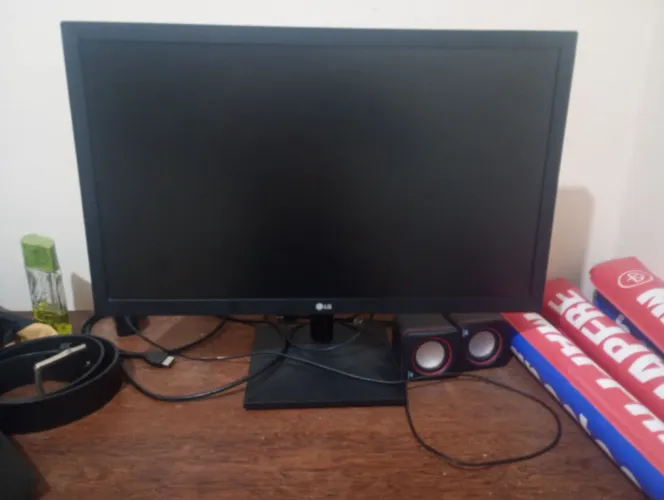 Vendo monitor LG com 2 caixas de som 