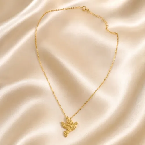 Colar de Pássaro Dourado banhado a ouro18k