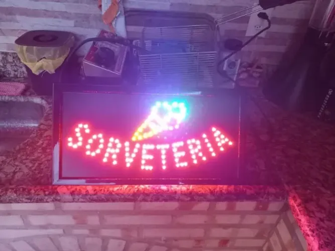 Placa LED para sorveteria