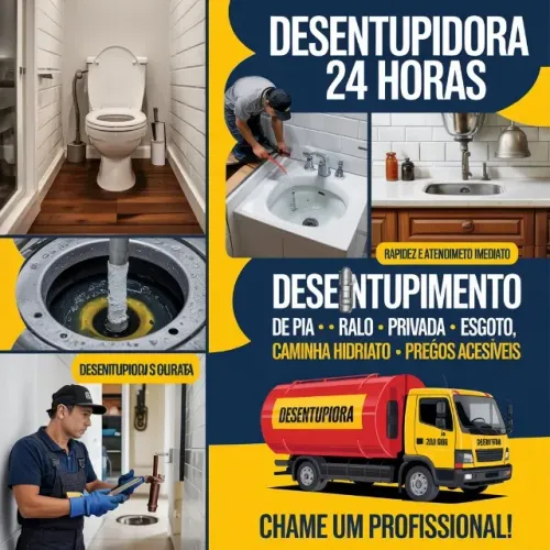 Desentupidora: O melhor para vasos sanitários, chame já! 