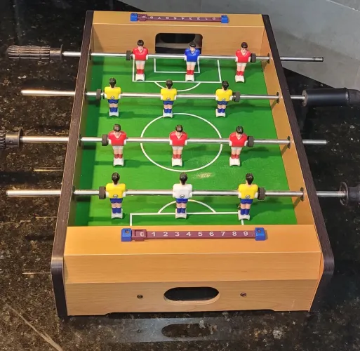 mini mesa de pebolim portátil