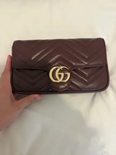 bolsa luxo gg marmont vinho