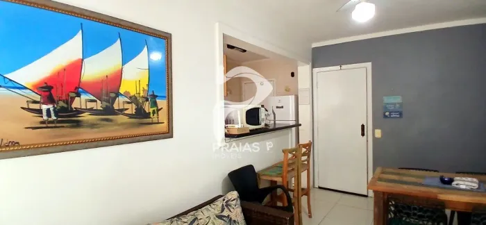Apartamento mobiliado, 2 dormitórios, Enseada, Guarujá
