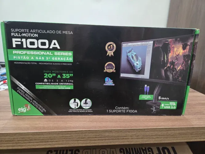 Suporte articulado de mesa ELG F100A monitor 20"-35"