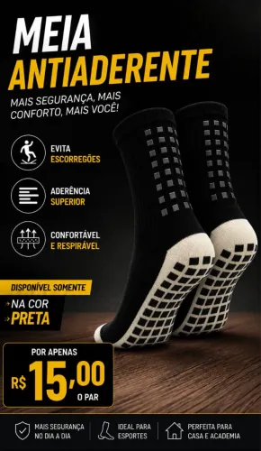 Meia antiderrapante