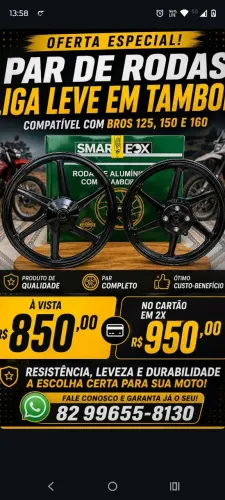 Rodas pra Bros 125,150,160