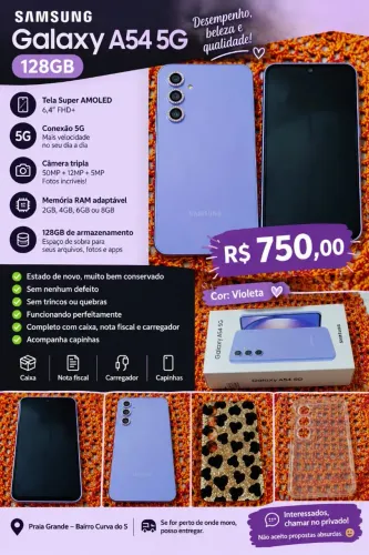 Smartphone Galaxy Samsung A54, 5G
