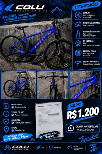 Bicicleta aro 29 nova