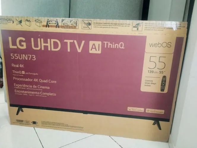 Caixa Papelão Vazia da TV 55" Com Isopor