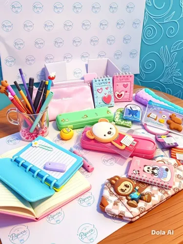 Box Papelaria Pipoca,17 Itens Fofos