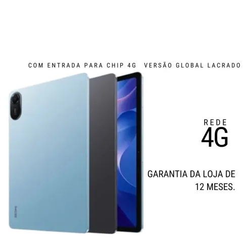 Tablet Redmi PAD 2 com rede 4G e wi-fi 