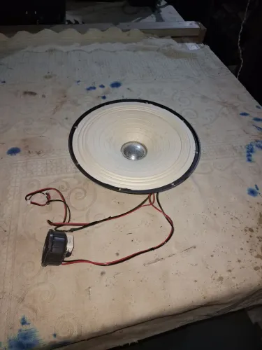 autofalante  8 polegadas  3 ohms. 30w funcionando 