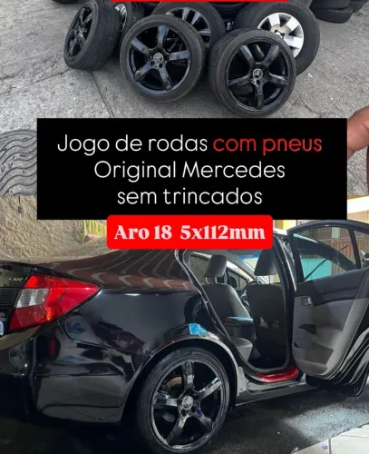 Jogo de rodas com pneu aro 18 5x112mm