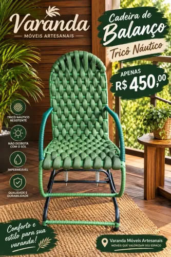CADEIRA BALANÇO TRICÔ NÁUTICO